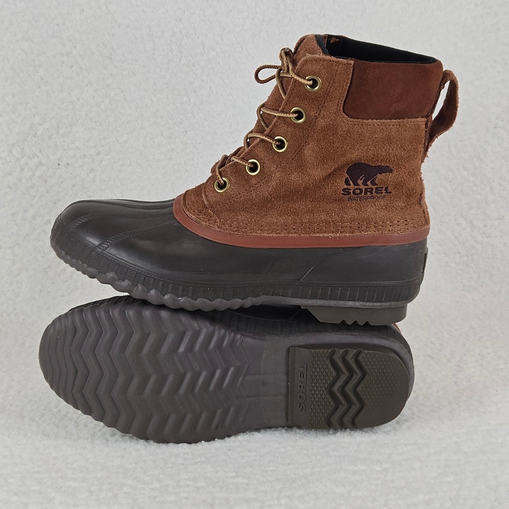 Sorel Mens Cheyanne II Waterproof Duck Boots 10.5 Brown Suede NM3447-242 Outdoor